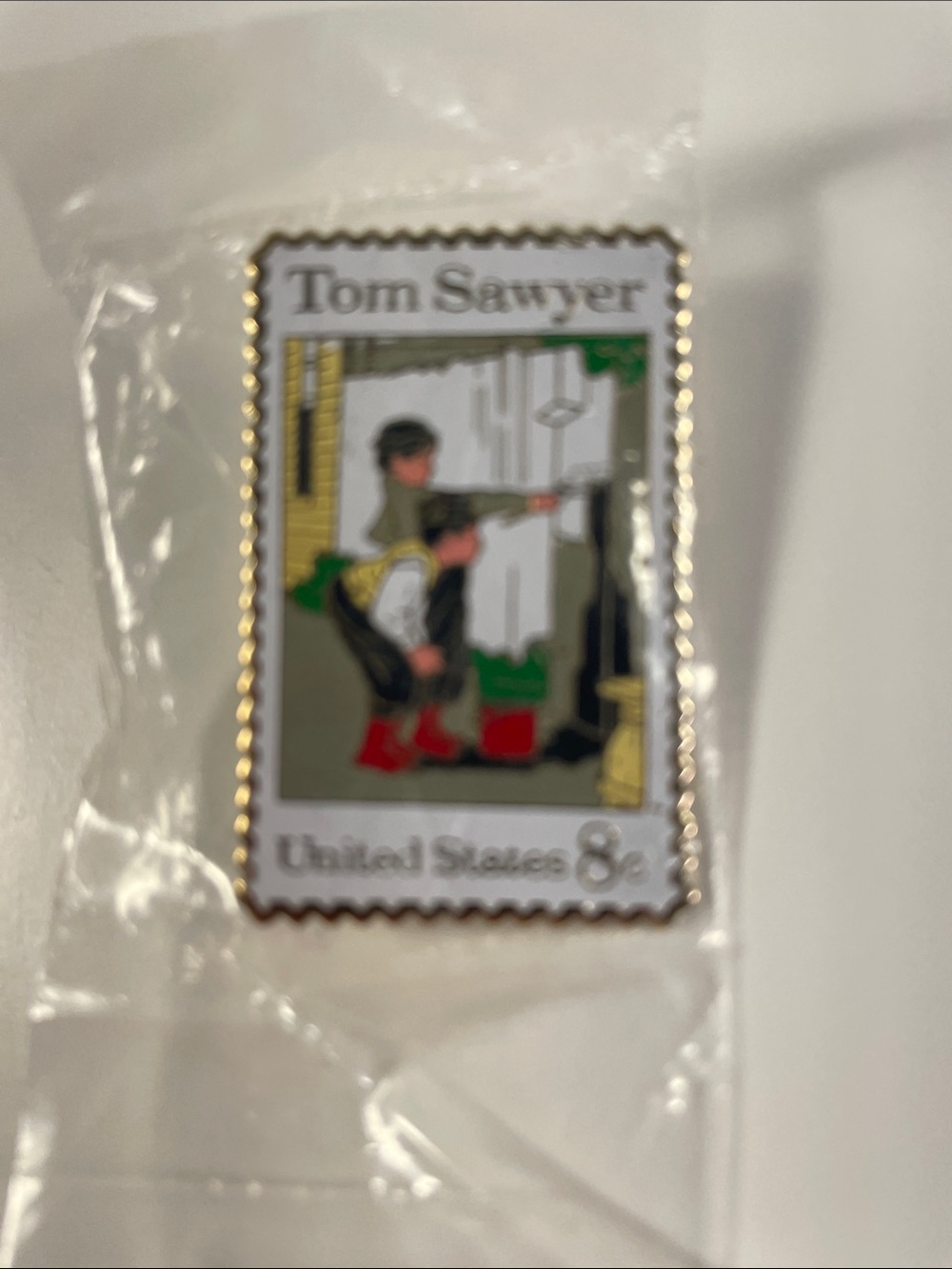 Tom Sawyer Enamel Pin - Red, Green, Black